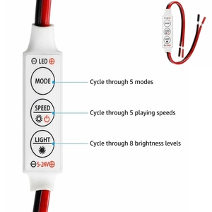 DC 5V ~ 24V 11 tasto singolo colore ha condotto la striscia telecomando rf mini ha condotto il regolatore