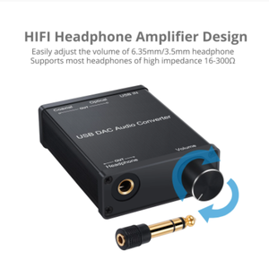 USB DAC Audio Converter <strong>with</strong> <strong>Headphone</strong> Amplifier USB to Coaxial S/PDIF Converter Digital to Analog Signal for PS4 PS3 PC - Product Image 4