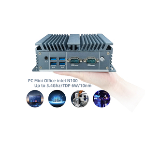 กล่องควบคุมอุตสาหกรรมมินิพีซีจอแสดงผลแบบสามจอคอมพิวเตอร์2 * HD Mi/1 *dp Win10 DDR4/11ลินุกซ์พีซี N300 N100 - Product Image 1