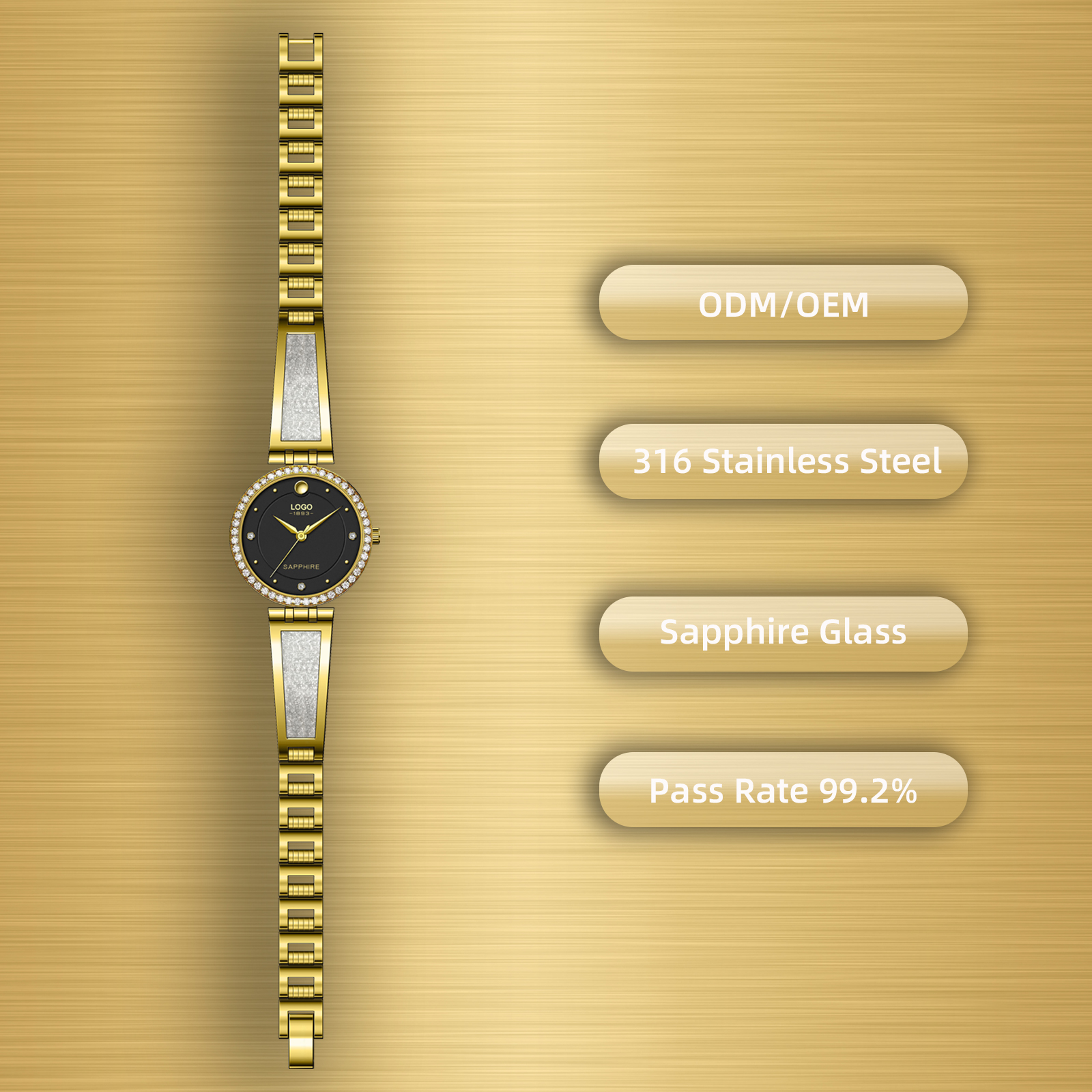 Gold/black