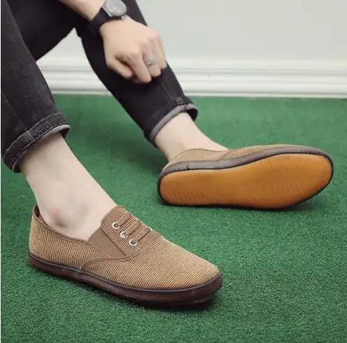2024 novos sapatos casuais de lona de lazer masculino sola de borracha atacado para idosos e médios antiderrapantes e sapatos respiráveis