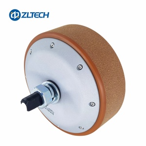 Low Speed High Power 4096 Magnetic Encoder 8inch 400kg Load 200RPM 48V Brushless AGV DC Wheel Hub Servo Motor with PU Tire - Product Image 2
