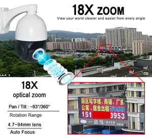 <strong>4</strong>.5INCH H.265 IP66 18X 1080P 5MP POE Outdoor AI Smart Human Motion Auto Tracking IR Two Way Audio <strong>Ip</strong> High Speed Dome Ptz <strong>Camera</strong> - Product Image 3