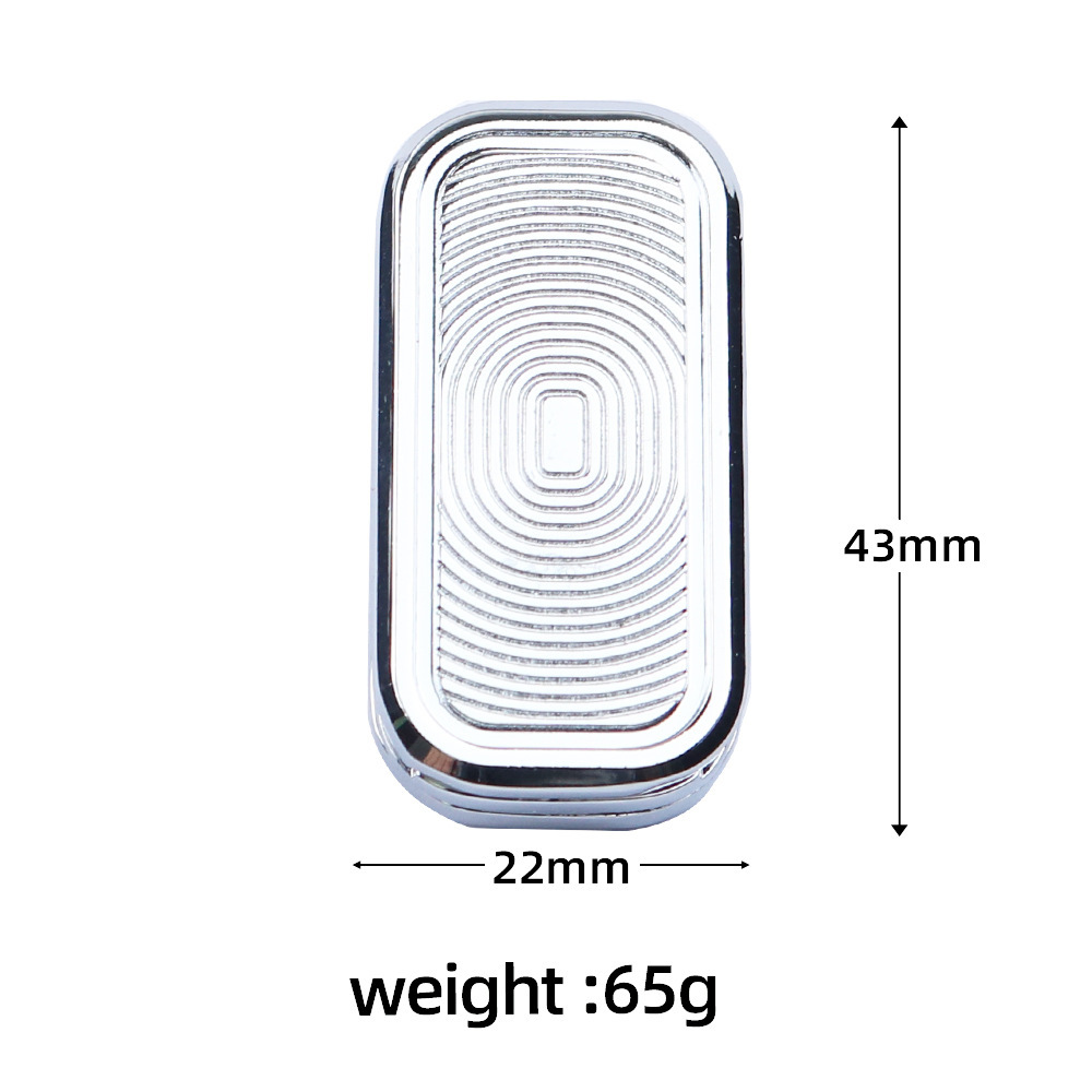 Silver small runway push plate