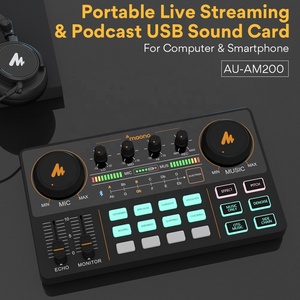 MAONOCASTER Mixer Audio Newest 4 Channel Sound <strong>USB</strong> Digital Audio Mixer Console Support Multi-Channel Mixing Podcast Sound <strong>Cards</strong> - Product Image 2