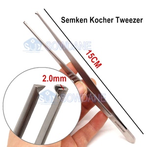 Nha khoa phẫu thuật mô Tweezer mổ xẻ kẹp Tweezer thẳng phẫu thuật nha khoa semken Kocher Tweezer cho mô mềm - Product Image 5