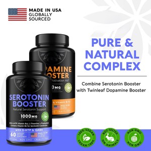 Customized Serotonin Booster <strong>Capsules</strong> with 5-HTP Vitamin <strong>B6</strong> B12 GABA L Theanine L Tryptophan for Serotonin Conversion - Product Image 5