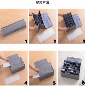 Ev için Modern dikdörtgen saklama kutusu çok fonksiyonlu katlanabilir Organ dolapları dolap kumaş çekmece organizatör için - Product Image 5