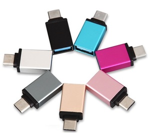 自定义徽标OEM USB3.0母头到USB3.1 Type-C公头OTG适配器转换器 - Product Image 1