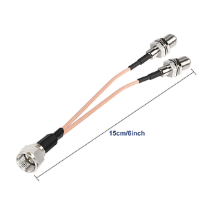 F-loại Splitter Coax Cable f Nam để Dual Nữ adapter 50ohm TV Antenna 3 cách Y loại rg316 Splitter cáp đồng trục - Product Image 3