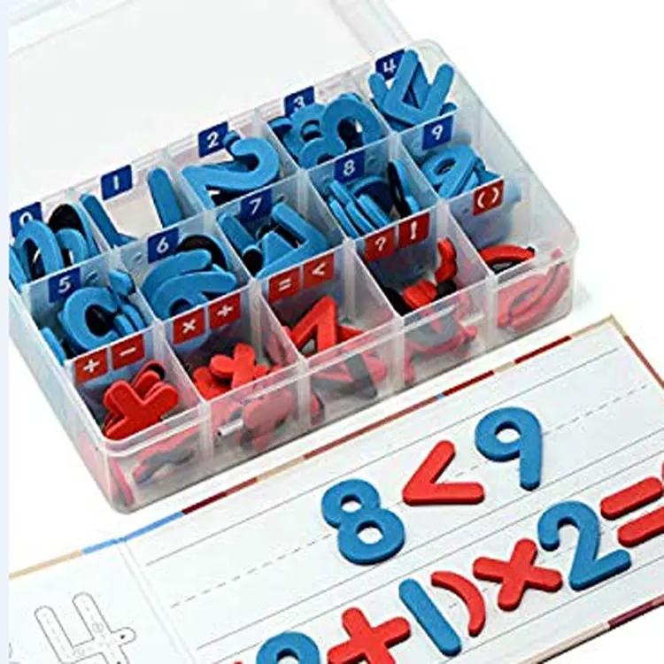 123 peças Letras Magnéticas Ímãs de Geladeira de EVA Brinquedos Educativos Etiqueta Magnética Ferramenta de Transporte Grandes Multi Pacote-peça