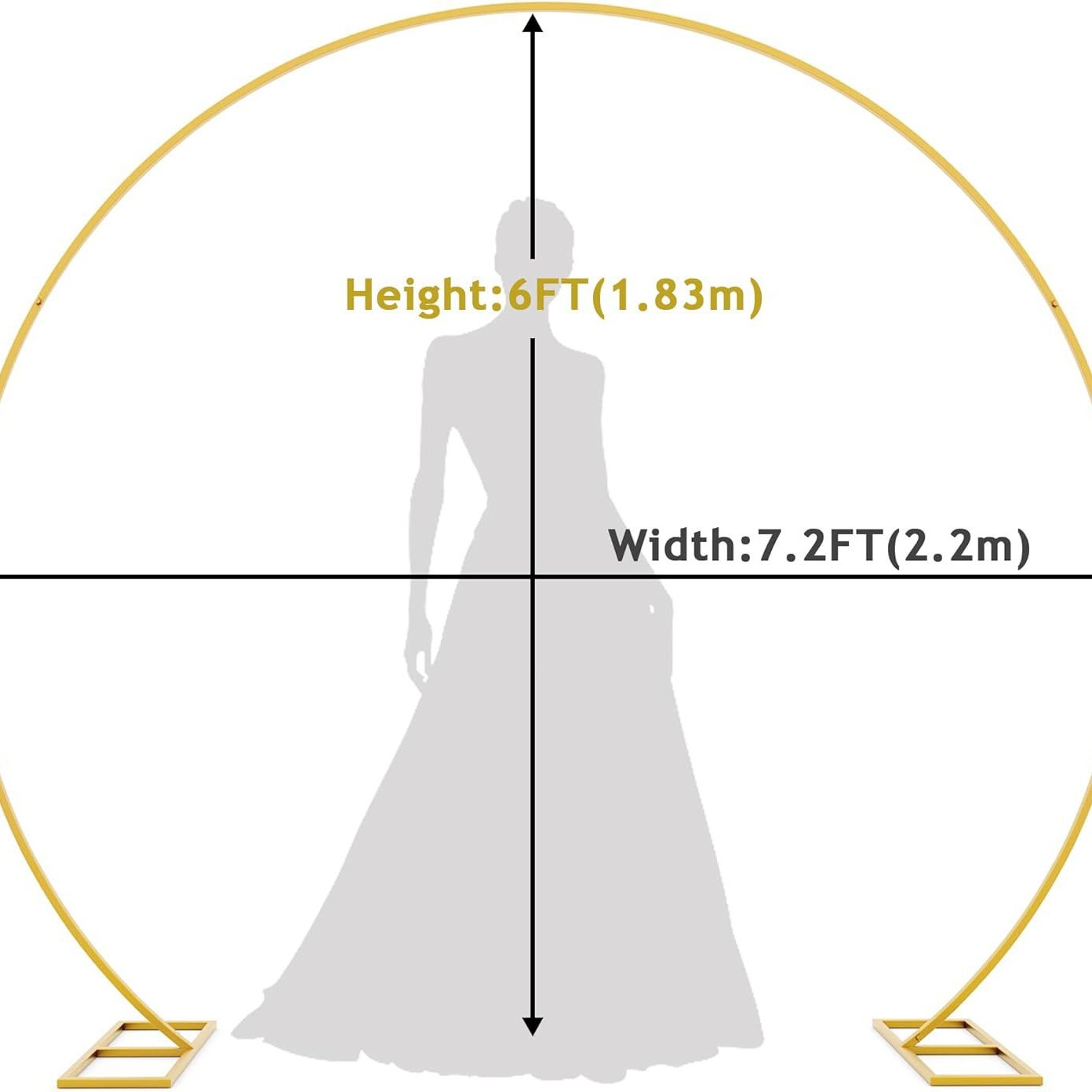 Ring over the person model 2.2*1.8m Gold