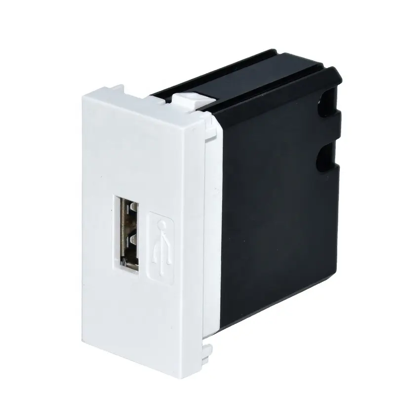 NEPCI Factory 5V2.1A 45*22,5mm Vertical USB A Módulo de enchufe de cargador XJY-USB-A41 adecuado para placa decorativa de pared Legrand