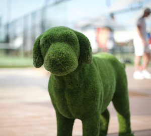ペット装飾用カスタマイズ可能な屋外人工動物用草PEモジュラー材料スチール構造景観犬用クマ - Product Image 3