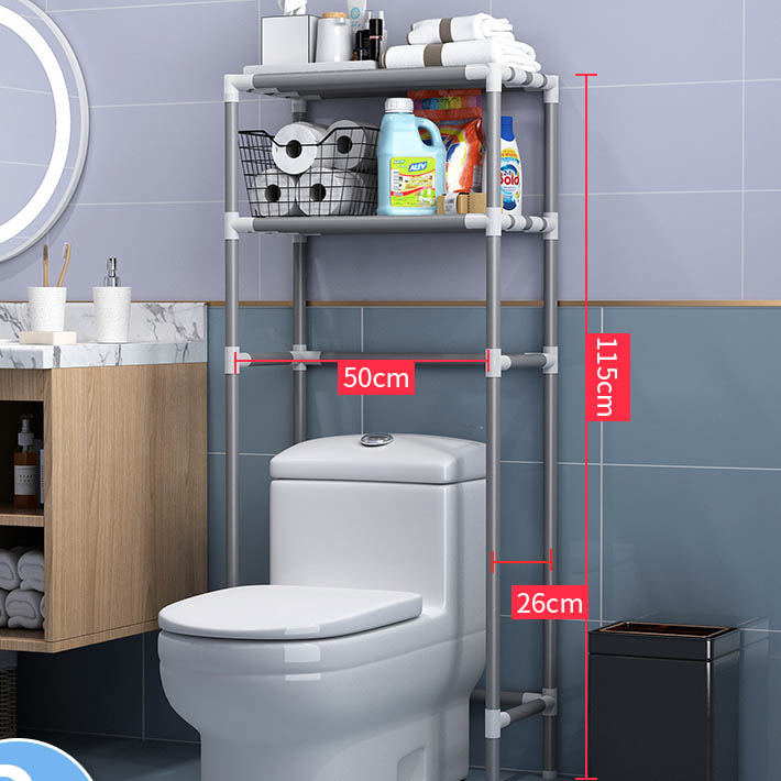 Support de rangement simple pour toilettes à deux niveaux