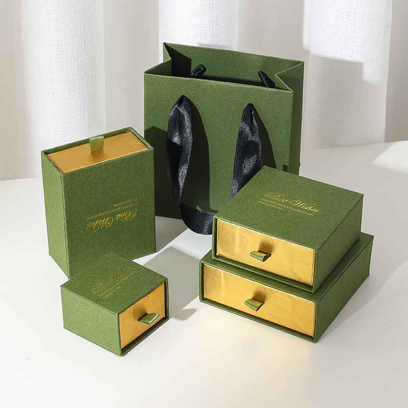 Green gold drawer box