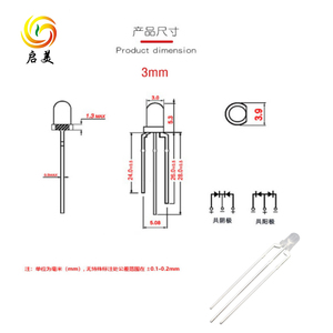 3 Pins 3mm 2mm Bi-color <strong>Led</strong> Diodes Color Changing Light Emitting Diode - Product Image 5