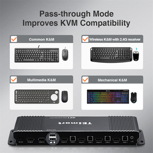 TESmart hdmi <strong>Kvm</strong> <strong>Switch</strong> Cross-platform Computer Equipment Easily <strong>4</strong> Port <strong>Kvm</strong> Multiviewer hd 4k Usb <strong>Kvm</strong> Switcher <strong>1</strong> in <strong>4</strong> Out