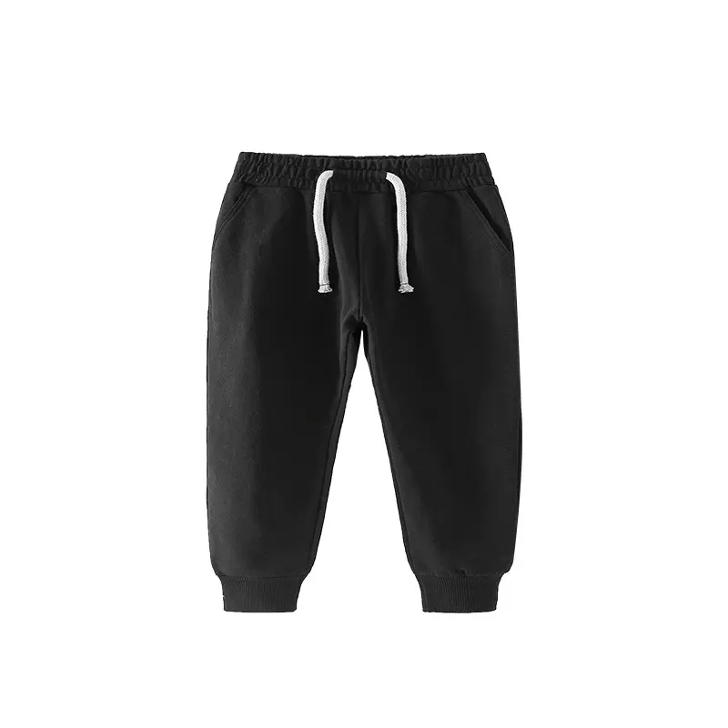 Pantaloni per bambini occidentali in cotone tinta unita autunno pantaloni elastici in vita pantaloni Casual per ragazzi pantaloni per ragazzi