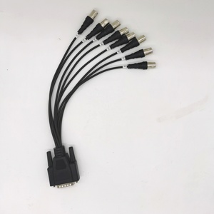 Audio and Video Capture Line Computer <strong>Monitoring</strong> Connection DB15 Male to 8 <strong>BNC</strong> Female Cable - Product Image 2