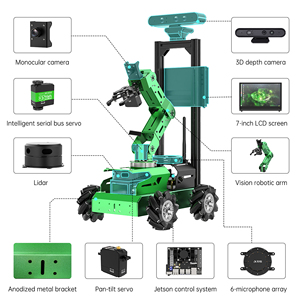 Robot programable ROS basado en Jetson Nano con Lidar/cámara de profundidad/micrófono/pantalla
