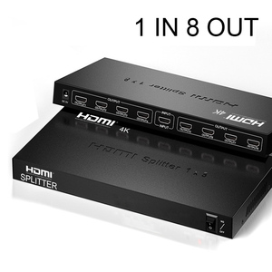 4K 1X8 <strong>1</strong> in <strong>8</strong> Out Audio Video Converter <strong>Splitter</strong> HDMI <strong>8</strong> Port for DVD PS3 PS4 Camera Laptop PC to TV Monitor Multiple Display - Product Image 2