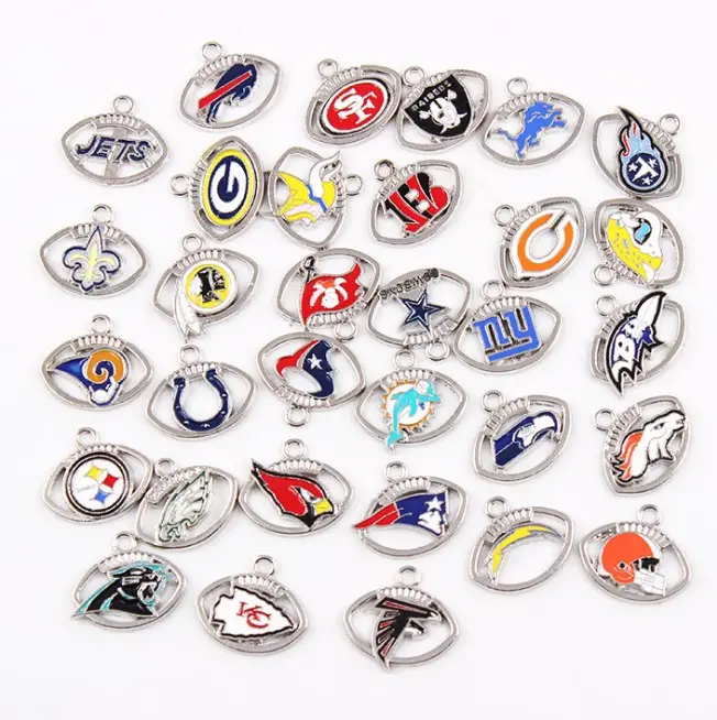 New custom 32 disegni di football Americano NFL fascini del pendente