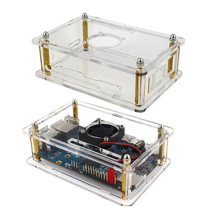 Orange Pi 5 корпус акриловый корпус защитный корпус для корпуса для модели Pi 5 с двумя радиатором - Product Image 1