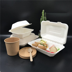 Trung Quốc Nhà cung cấp 2 ngăn sinh thái thân thiện phân hủy sinh học đưa ra hộp bã mía Takeaway hộp đựng thức ăn bán buôn dùng một lần - Product Image 6