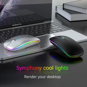 ホームオフィスノートブックデスクトップコンピューターBTマウス充電式ポータブルデスクトップコンピューターオフィスビジネスノートワイヤレスマウス - Product Image 4