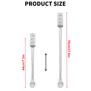 Многофункциональный удлинитель для розетки с поворотом на 180 °, USB-A и USB-C порты, выдвижной выход для труднодоступных мест - Product Image 2