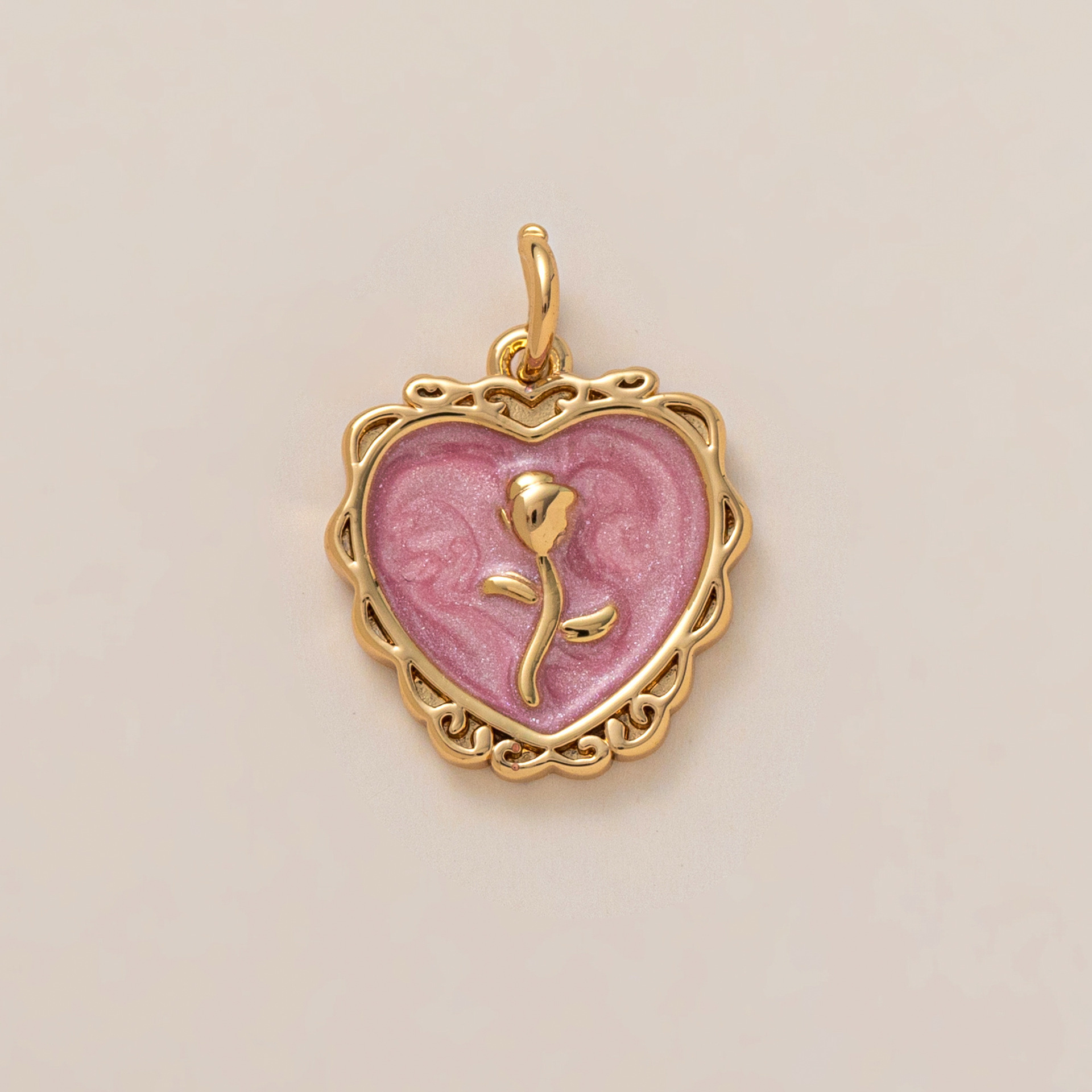 Ciondolo cuore rosa