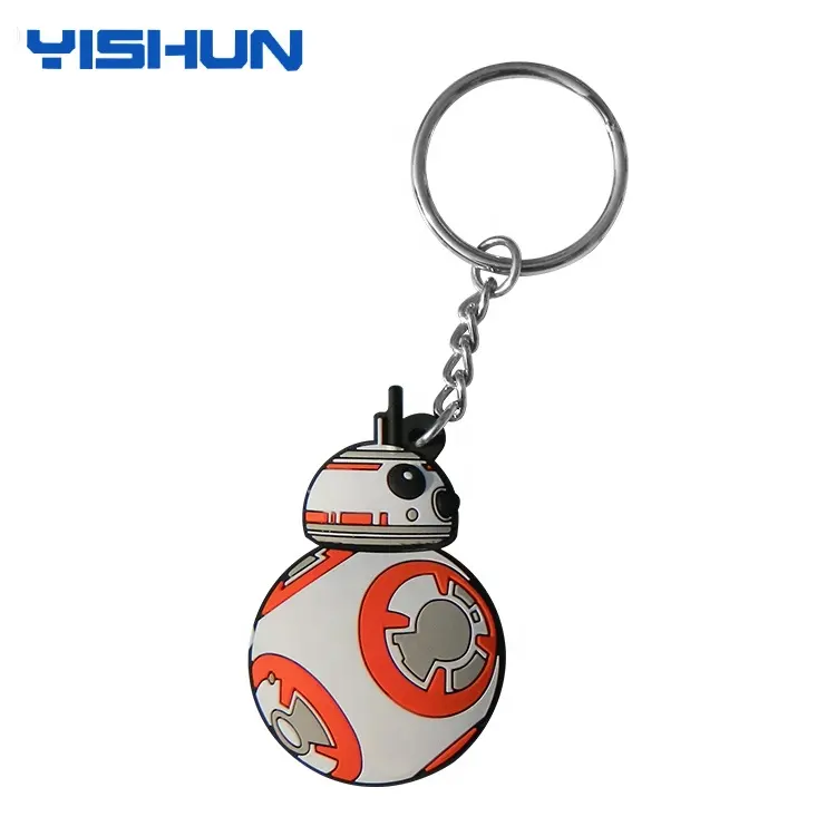 מותאם אישית לוגו ארה"ב 3d מיני גומי keyring אישית פרימיום אנימה דמות kawaii מפתח שרשרת רך PVC פרסום keychain