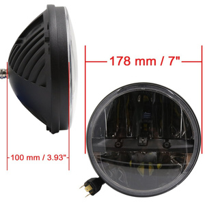 Car 7&quot; Inch Round LED Headlight Hi-Low Beam Headlamp Kits for <strong>Jeep</strong> Wrangler JK TJ <strong>CJ</strong> Motorcycle