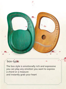 Красное дерево lyre 16 струн harp коробка-тип дизайн портативный lyre перкуссионный музыкальный инструмент для начинающих инструменты - Product Image 4