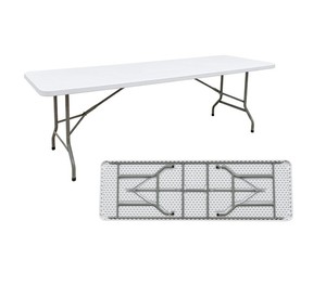8英尺高密度聚乙烯塑料折叠矩形桌子塑料出售折叠派对桌子 - Product Image 3