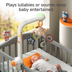 Tumama Kids 360 rotazione culla musicale per bambini in plastica Mobile con morbido granchio appeso giocattoli connessione Wireless culla giocattolo Mobile