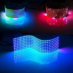 8x32 LED Display flessibile Bluetooth Smart APP controllo scorrimento testo modello animazione RGB LED Matrix Panel schermo Led flessibile
