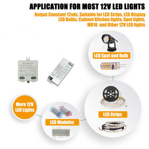 15Wレギュレートされたスイッチング電源1.25A電子LEDドライバ12VDC出力小型薄型12V DC LEDライト一定電圧 - Product Image 3
