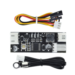シングル12V DC PWM 2-3ワイヤー温度制御ガバナーケースコンピュータファン温度制御ノイズリダクションモジュール - Product Image 1