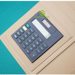 Manufacturer Hardcover <strong>Notebook</strong> A4 Size Custom Logo Leaf Binder <strong>Multi</strong> <strong>Function</strong> <strong>Notebook</strong> With <strong>Calculator</strong> With Portable Zipper Bag - Product Image 1