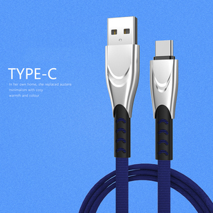 Android type-c Apple cep telefonu şarj kablosu şarj cihazları için çinko alaşımlı kumaş hızlı şarj kablosu - Product Image 4