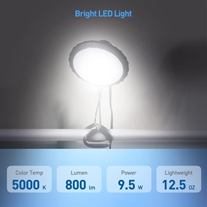 ETL จดทะเบียน LED Clamp บนไฟทํางานพร้อมสายไฟ 6 ฟุต 800 Lumens 8.1 วัตต์ 5000K แสงกลางวันแบบพกพา LED Clamp Light สําหรับการประชุมเชิงปฏิบัติการ - Product Image 2
