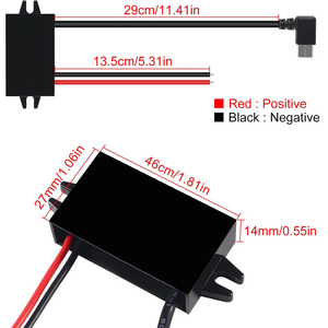 DC 12V a 5V USB Tipo-C Convertidor reductor de ángulo recto Salida 3A 15W Módulo Buck Adaptador de corriente Compatible Pi 4 Teléfonos móviles - Product Image 4