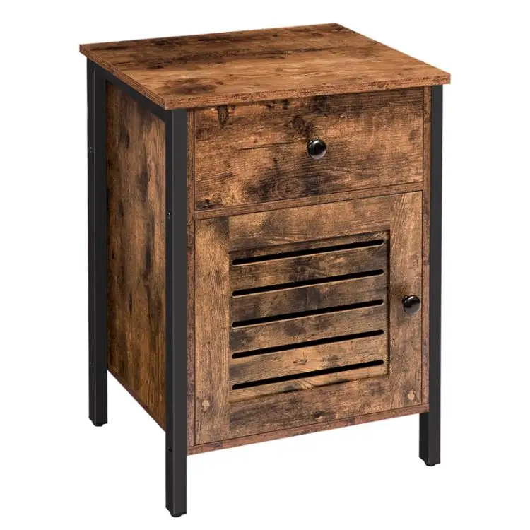 Commercio all'ingrosso in legno rustica tavolini da comodino comodino tavolino da salotto mobile divano con cassetto