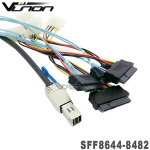 מיני Sas חיצוני 4X SFF-8644 עד 4 Sas SFF-8482 29 פינים כבל פשיטה לנתונים של דיסק קשיח