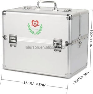 अनुकूलन एल्यूमीनियम मिश्र धातु प्राथमिक चिकित्सा किट आपातकालीन प्राथमिक चिकित्सा चिकित्सा आपूर्ति घरेलू बड़े क्षमता भंडारण बॉक्स - Product Image 2