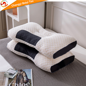Home Use Non-Collapse Pillow Core SPA <strong>Sleep</strong> <strong>Aid</strong> Pair Neck Protection Hotel Massage Feather Silk Pillow Solid Pattern - Product Image 2