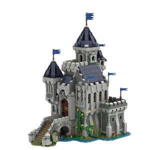 Funbuild มุมมองถนน31120อิฐย้อนยุคยุคกลาง MOC-101775ปราสาทเหยี่ยวอัศวินดำปราสาทยุคกลางอาคารของเล่น - Product Image 1