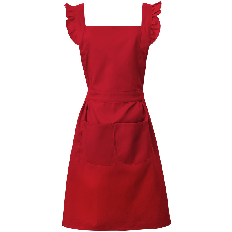 Big red simple edition single piece apron